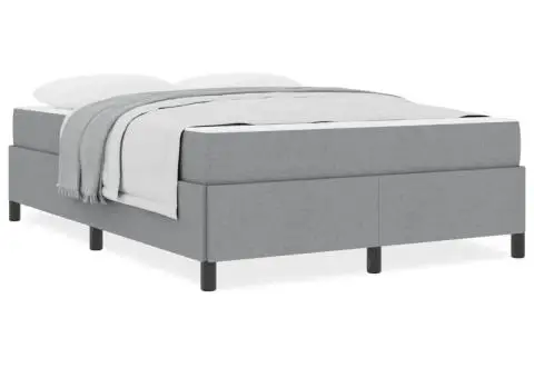 Pat cu arcuri Gri deschis, Negru 140 x 190 cm - 4/5