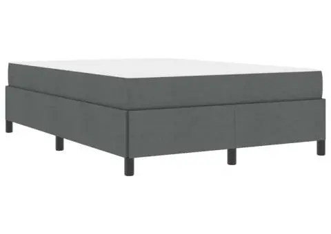 Pat cu arcuri Gri închis, Negru 140 x 190 cm - 2/5