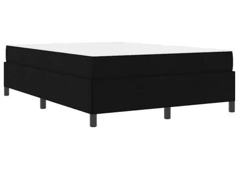 Pat cu arcuri Negru, Negru 140 x 190 cm - 2/5