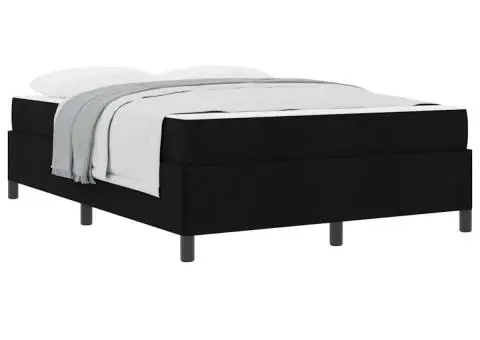 Pat cu arcuri Negru, Negru 140 x 190 cm - 3/5