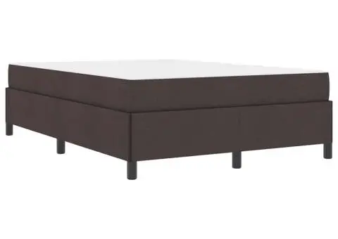 Pat cu arcuri Maro 140 x 190 cm Țesătură, Lemn Ingineresc - 2/5