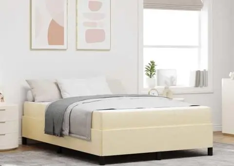 Pat cu arcuri Crema, Negru 140 x 190 cm - 1/5