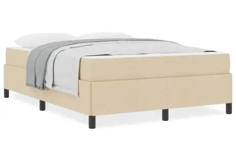 Pat cu arcuri Crema, Negru 140 x 190 cm - 4/5