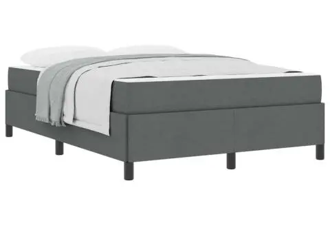 Pat cu arcuri Gri închis, Negru 140 x 200 cm - 3/5