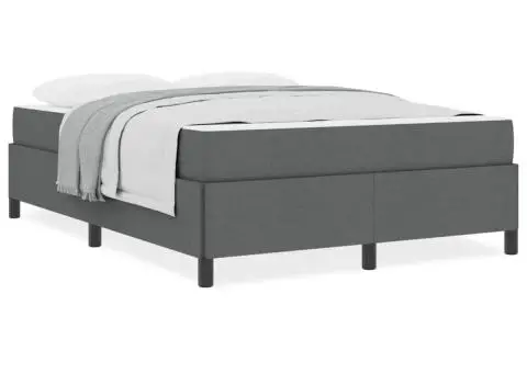 Pat cu arcuri Gri închis, Negru 140 x 200 cm - 4/5