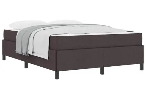 Pat cu arcuri Maro 140 x 200 cm Țesătură, Lemn Ingineresc - 3/5