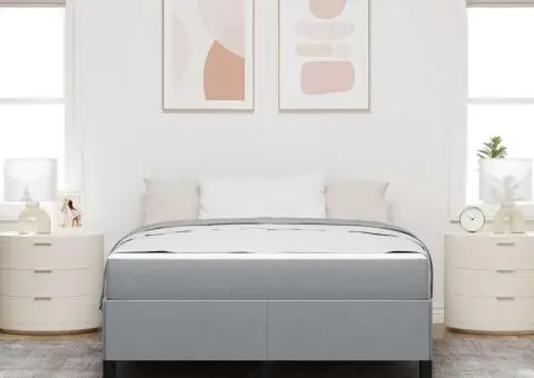 Pat cu arcuri Gri deschis, Negru 160 x 200 cm - 5/5