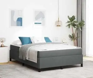 vidaXL Pat cu arcuri Gri închis, Negru 160 x 200 cm