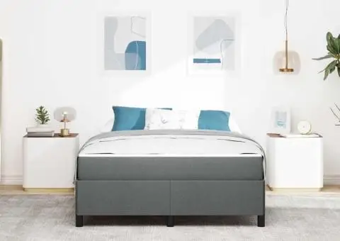 Pat cu arcuri Gri închis, Negru 160 x 200 cm - 5/5