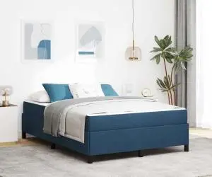 vidaXL Pat cu arcuri Gri deschis, Negru 160 x 200 cm