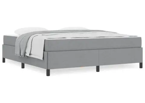 Pat cu arcuri Gri deschis, Negru 180 x 200 cm - 4/5