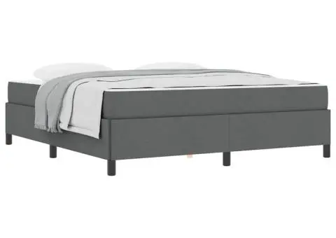 Pat cu arcuri Gri închis, Negru 180 x 200 cm - 3/5