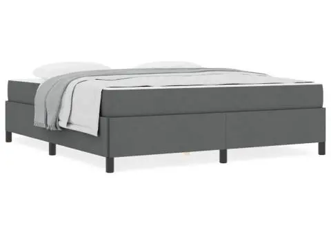 Pat cu arcuri Gri închis, Negru 180 x 200 cm - 4/5