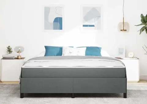 Pat cu arcuri Gri închis, Negru 180 x 200 cm - 5/5