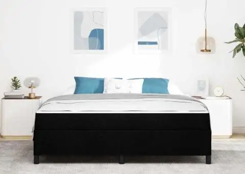 Pat cu arcuri Negru, Negru 180 x 200 cm - 5/5