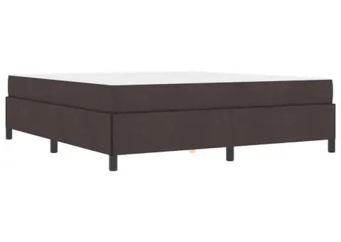 Pat cu arcuri Maro 180 x 200 cm Țesătură, Lemn Ingineresc - 2/5