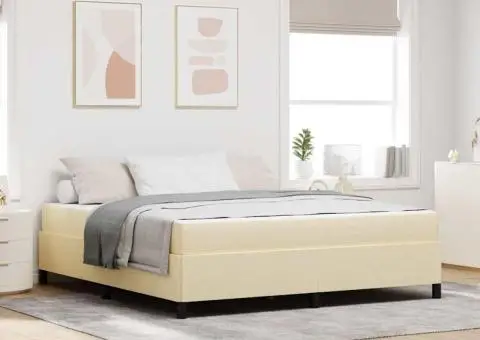 Pat cu arcuri Crema, Negru 180 x 200 cm - 1/5