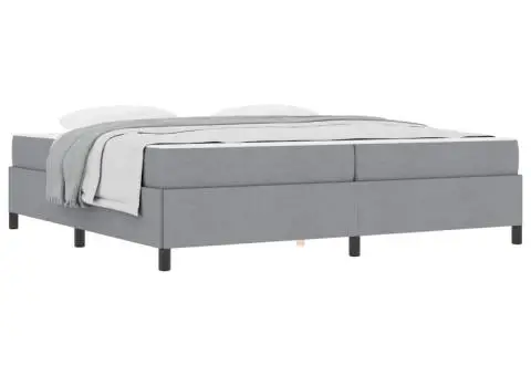 Pat cu arcuri Gri deschis, Negru 200 x 200 cm - 3/5