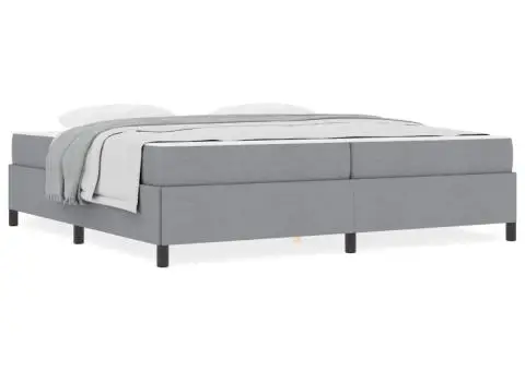 Pat cu arcuri Gri deschis, Negru 200 x 200 cm - 4/5