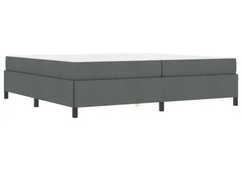 Pat cu arcuri Gri închis, Negru 200 x 200 cm - 2/5