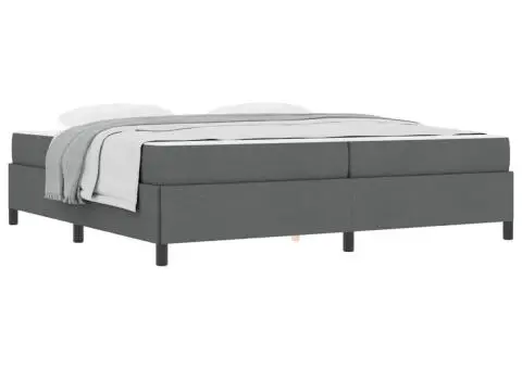 Pat cu arcuri Gri închis, Negru 200 x 200 cm - 3/5