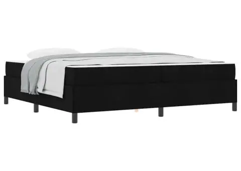 Pat cu arcuri Negru, Negru 200 x 200 cm - 3/5