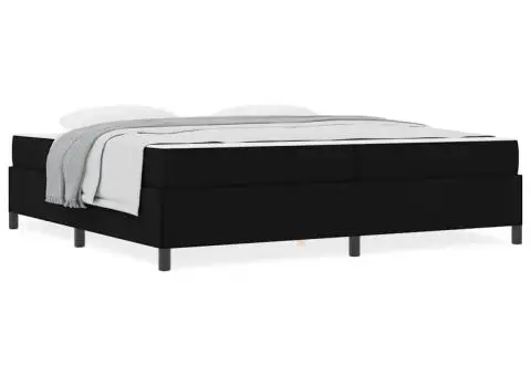 Pat cu arcuri Negru, Negru 200 x 200 cm - 4/5