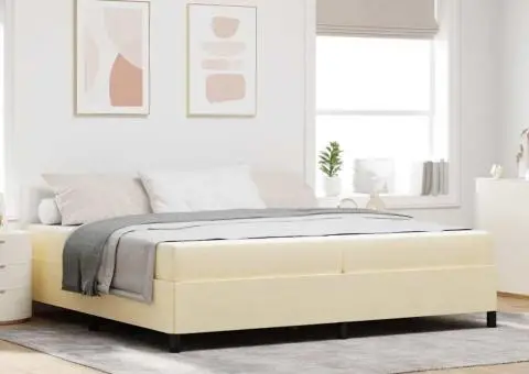 Pat cu arcuri Crema, Negru 200 x 200 cm - 1/5