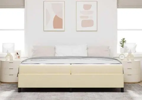 Pat cu arcuri Crema, Negru 200 x 200 cm - 5/5