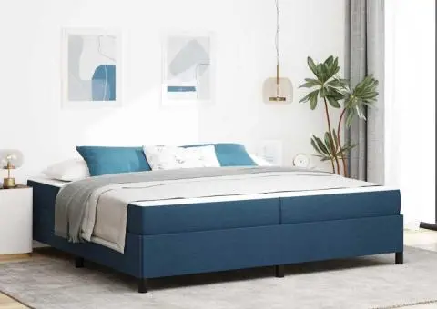 Pat cu arcuri Gri deschis, Negru 200 x 200 cm - 1/5