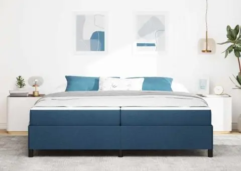 Pat cu arcuri Gri deschis, Negru 200 x 200 cm - 5/5