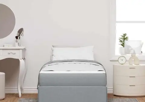 Pat cu arcuri Altele Negru și Maro și Alb 80 x 200 cm țesătură - 5/5