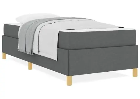 Pat cu arcuri Altele Negru și Maro și Alb 80 x 200 cm Poliester - 4/5