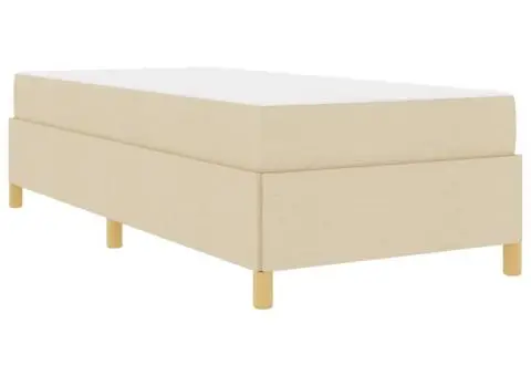 Pat cu arcuri Altele Negru și Maro și Alb 80 x 200 cm țesătură - 2/5