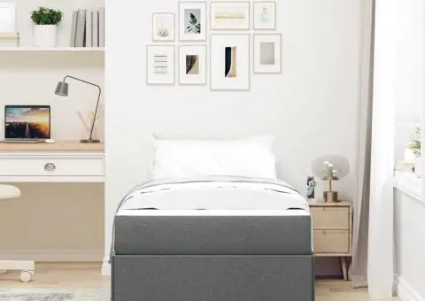 Pat cu arcuri Altele Gri închis și Maro și Alb și Gri închis - 5/5