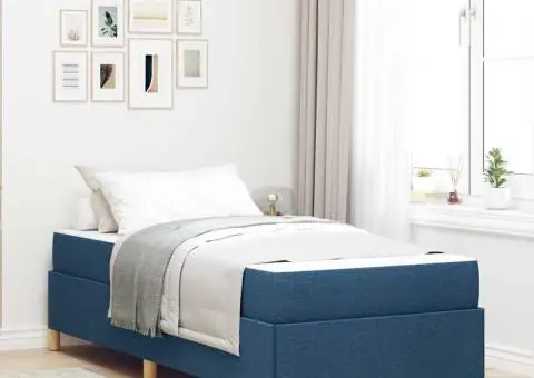 Pat cu arcuri Altele Albastru și Alb 100 x 200 cm Spumă - 1/5