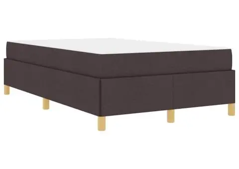 Pat cu arcuri Altele Maro închis și Alb 120 x 190 cm țesătură - 2/5