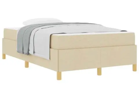 Pat cu arcuri Altele Alb și crem 120 x 190 cm Poliester - 3/5