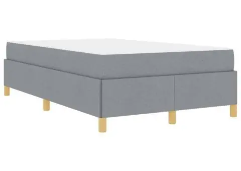 Pat cu arcuri Gri deschis și alb și gri deschis 120 x 200 cm - 2/5