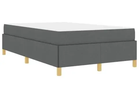 Pat cu arcuri Gri închis și Alb și Gri închis 120 x 200 cm - 2/5