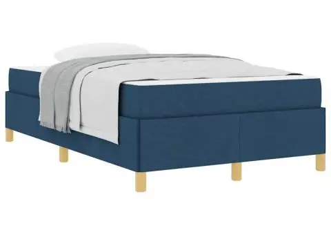 Pat cu arcuri Altele Albastru și Alb 120 x 200 cm țesătură - 3/5