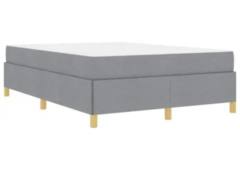 Pat cu arcuri Gri deschis și alb și gri deschis 140 x 190 cm - 2/5