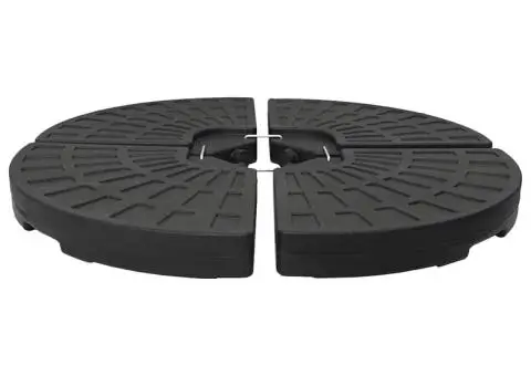 Suport de umbrelă în formă de evantai, 4 buc., negru - 2/5