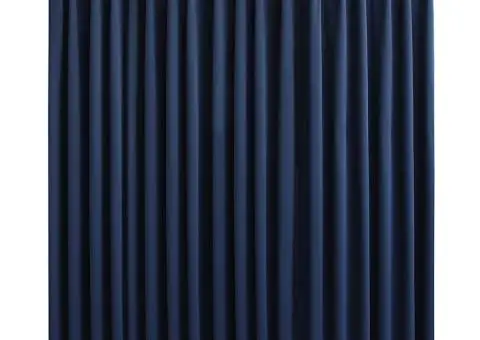 Draperie opacă, albastru, 290 x 245 cm, cu cârlige - 2/5