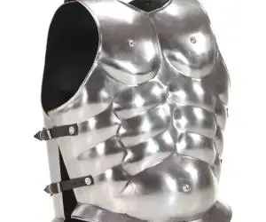 vidaXL Armură de corp soldat roman, jocuri de rol, argintiu, oțel