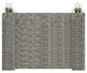 vidaXL Jardinieră gabion în formă de H, 260 x 40 x 200 cm, sârmă oțel