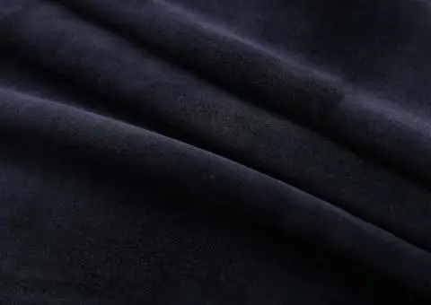 Draperii opace cu inele, 2 buc., negru, 140 x 175 cm, catifea - 4/5