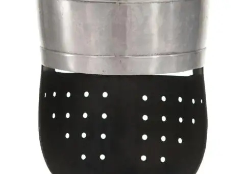 Coif cavaler medieval antic, jocuri pe roluri, argintiu, oțel - 4/5