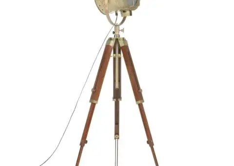 Lampă de podea trepied, 165 cm, lemn masiv de mango - 2/5