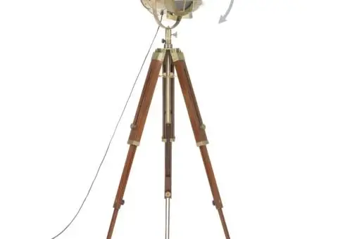 Lampă de podea trepied, 165 cm, lemn masiv de mango - 3/5